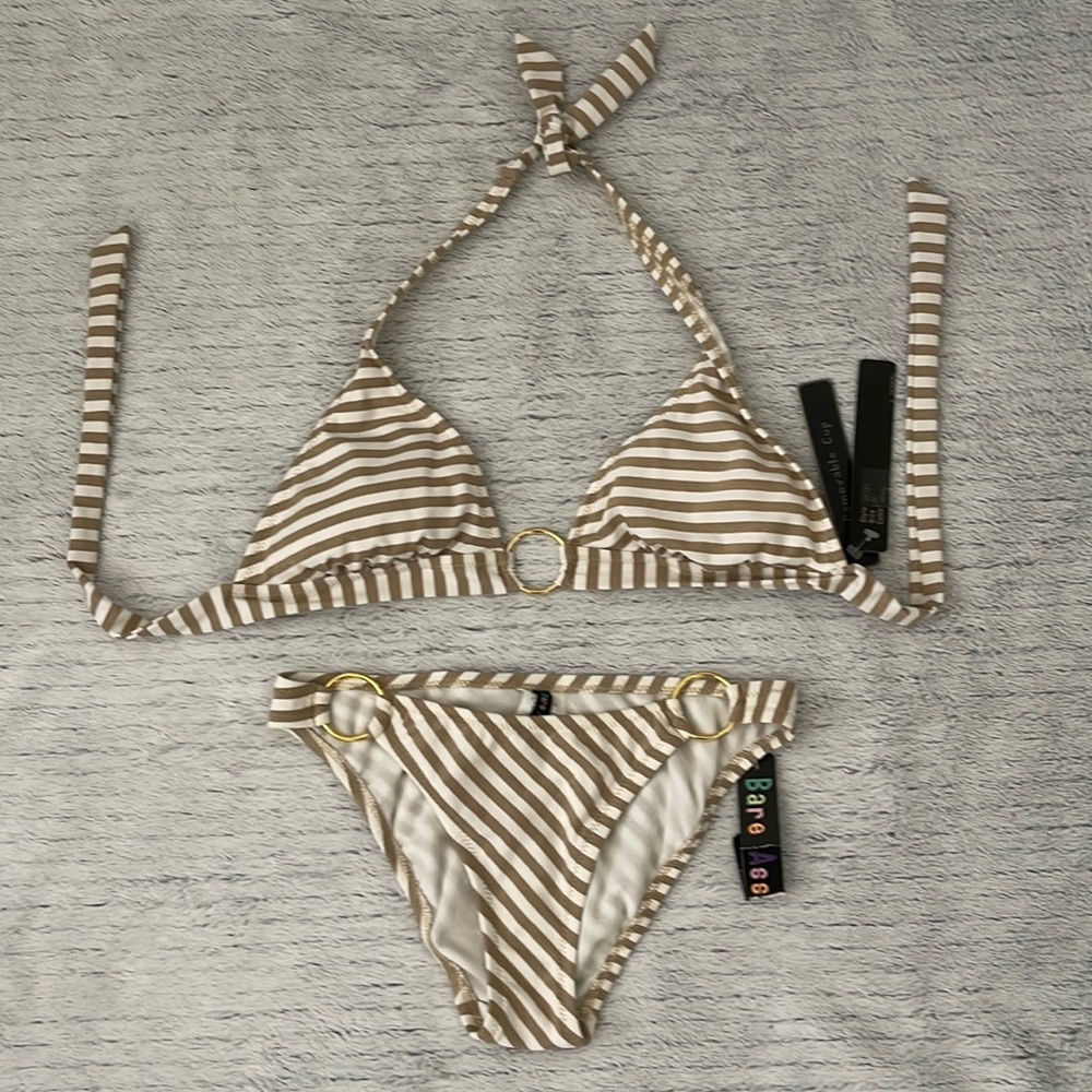 White and gold bikini